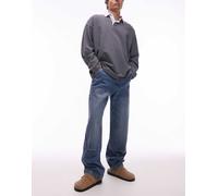 Levi's - Workwear Capsule 568 - Jeans dritti ampi lavaggio medio con ginocchia doppiate-Blu W33 L32
