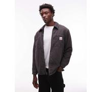 Levi's - Workwear Capsule - Camicia giacca double-face in denim e pile borg nero slavato a quadri S