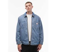 Levi's - Workwear Capsule - Camicia giacca in pile borg a quadri e denim lavaggio chiaro double-face-Blu XL