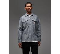 Levi's - Workwear Capsule - Camicia in denim blu navy a righe con etichetta con logo S