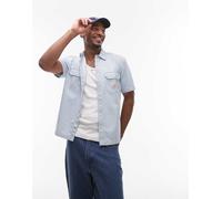 Levi's - Workwear Capsule - Dalton - Camicia a maniche corte in denim blu chiaro a righe M