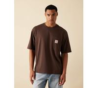 Levi's - Workwear Capsule - T-shirt ampia marrone con tasca ed etichetta del logo S