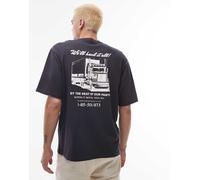 Levi's - Workwear Capsule - T-shirt vestibilità comoda nera con logo in corsivo-Nero XXS