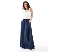 Levi's - XL - Gonna midi in denim blu lavaggio scuro-Blu navy W25