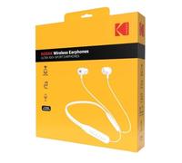 Levitantes Auricolari sportivi senza fili, colore bianco, con connessione Bluetooth, suono potente e design ergonomico, ideali per fare esercizio e ascoltare musica.