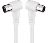 levitantes Cavo TV - Cavo da 1,5 m con connettore ad angolo retto di colore bianco, ideale per spazi ristretti e connessioni ottimali. *