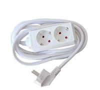 Levitantes Ciabatta Bianca 2 Prese Prolunga Senza Interruttore con Cavo 3G 1,5 mm² 5M, Presa Tedesca Bianca (2 Prese, 1,5 mm² 5M)