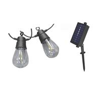 levitantes Ghirlanda solare da 5 m con 10 lampadine, sensore crepuscolare, temperatura di colore 1800 K, IP45, ideale per illuminazione esterna ambientale.