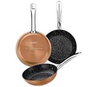 Levitantes Padella in alluminio forgiato da 28 cm con rivestimento in rame, ideale per cucinare a fuoco lento e facilitare una distribuzione uniforme del calore.