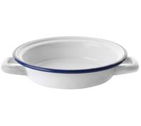 Levitantes Piatto smaltato per Uova da 14 cm, Colore Bianco, Ideale per servire e Presentare Uova a colazioni e Brunch.