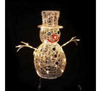 Levitantes Pupazzo di neve - 90 cm in acrilico, basso consumo, in colore bianco caldo. Ideale per decorazioni invernali o festività natalizie. *