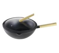 Levitantes Wok in alluminio forgiato con coperchio, diametro 30 cm, ideale per saltare, cuocere a vapore e preparare piatti asiatici.
