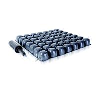Levitas Cuscino Antidecubito a Bolle In Pu 2 Sezioni H 5cm Nero