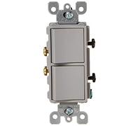 Leviton 15 A, 120/277 Volt, Decora Marca Stile Polo singolo/AC posizioni Polo singolo Combinazione Switch, qualità commerciale