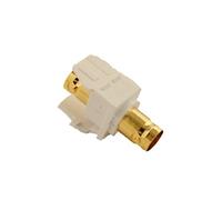 Leviton 40832-BW Adattatore QuickPort BNC, placcato oro, bianco