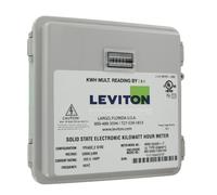 Leviton 6S101-D02 Singolo Elemento, 1PH, 2W, 120V, Piccolo Recinzione Esterna, 01 Metro Installato, Contatore Meccanico 1/10 KWH, 200:0.1, Nero