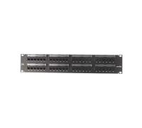 Leviton Gigamax 5e Universal patch panel 48-port 2RU Cat 5e cable Management bar included, 5G596-U48, 0.5 voltsV
