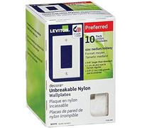 Leviton PJ26-WM 1-Gang Decora/GFCI Wallplate, 10 pezzi, bianco