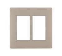 Leviton REWP2-CA Renu - Placca da parete a 2 moduli, senza viti, colore: Caffè Latte