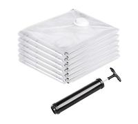 Levivo sacchetti sottovuoto per abiti e piumoni, set da 6 pezzi con pompa mano per il viaggio, conservazione e trasporto salvaspazio grazie 75% volume in meno, sacchetto sottovuoto XXL in 70 x 100 cm