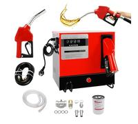 Levkitc Pompa Travaso Gasolio 60L/min,230V 550W Distributore Diesel Gasolio con Pompa Autoadescante,Stazione di Servizio Mobile,con Tubi e Pistola di Erogazione, Pompa Del Carburante