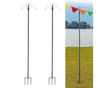 Levkitch 2 ganci regolabili per lanterna da pastore, supporto per illuminazione per uso esterno, gancio da pastore per lanterne, cestini per piante, luci solari, matrimoni (300 cm)