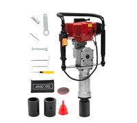 Levkitch 52cc Battipalo a Benzina a T,2 Tempi Battipalo a Scoppio Post-Driver Hammer con 2 Teste di Guida dei Pali 55mm e 70mm per pali di recinzione per Fattorie, Recinzioni per Ranch