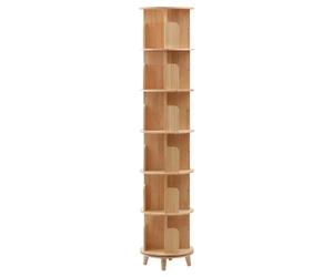 Levkitch Libreria Rotante a 6 Livelli, 360 ° Scaffali Libreria Scaffale in Legno Girevoli di Stoccaggio con Display a 360 gradi Multifunzione Girevole Organizer per Librerie (46Lx46Px196Acm