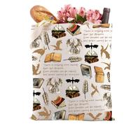 LEVLO 4wing Dragon Inspired Tote Bag Bookish Regali per Lettori Dragon Rider Fans Borsa della spesa riutilizzabile, Riscritto 3, large