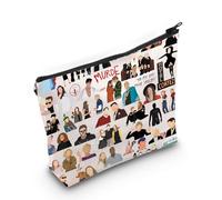 LEVLO American Story Makeup Bag Horror Story Fan Gift Horror TV Show Personaggio Zipper Pouch Bag Horror Story Series Merch, Murde Borsa, Trousse per trucchi