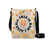 LEVLO Aperol Spritz Regalo Aperol Spritz Damigella D'onore Borsa A Tracolla Borsa Italiana Bachelorette Cocktail Estate Spiaggia Crossbody Bag, Come io Aperoll Cb2, large