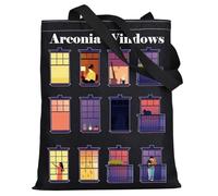 LEVLO Arconia Windows Tote Bag Only Murders Inspired Gift Kono & Mabel & Oliver & Charles Borsa a tracolla per i fan dei programmi TV, Arconia - Borsa porta finestre