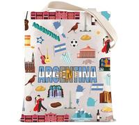 LEVLO Argentina Travel Tote Bag Argentina Souvenir Regalo Repubblica di Argentina Trip Borsa a tracolla Argentina Calcio Merchandise, Borsa Argentina, Medium