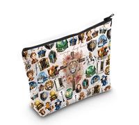 LEVLO Beauty case con citazione di Lucy in Narnia, per i fan del cinema, regalo per i fan del cinema, con scritta "Courage Dear Heart", con cerniera, per donne e ragazze, Caro Cuore Pieno, Trousse per