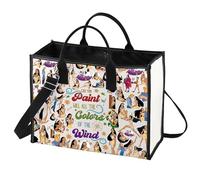 LEVLO Beauty case con principessa della foresta per i fan della principessa, idea regalo con tutti i colori del vento, con cerniera, per donne e ragazze, Vernice con LT, 0
