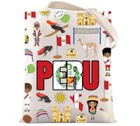 LEVLO Borsa a tracolla con bandiera del Perù Perù Regalo indiano americano La Repubblica del Perù Borsa a tracolla Sud America Perù Merchandise, Borsa Perù, Medium