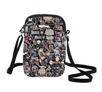 LEVLO Borsa a tracolla dei Winchester Brothers Dean & Sam & John Fans Gift IDJITS Dean & Sam, borsa a tracolla per i fan dei programmi TV, Idjits C Nero
