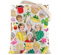 LEVLO Borsa a tracolla in tela Golden Girl per i fan dei programmi televisivi dorati, con rose e Dorothy e Blanche e Sophia, Borsa Shady Pines, Medium