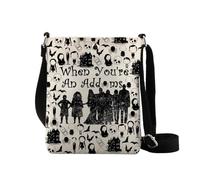 LEVLO Borsa a tracolla ispirata alla musica della famiglia, idea regalo per teatro musicale, regalo horror per fan dei cartoni animati, Quando sei Cb2, large