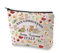 LEVLO Borsa cosmetica souvenir Italia Toscana regalo di benvenuto San Gimignano borsa trucco viaggio regalo di nozze italiano, San Gimignano