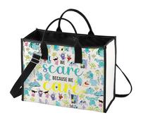 LEVLO Borsa per trucchi con divertente mostri del film Mike Monsters fan regalo We Scare Because We Care Makeup Zipper Pouch Bag per donne ragazze, Abbiamo paura Lt, Trousse per cosmetici