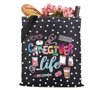 LEVLO Borsa tote per caregiver apprezzamento regalo custode regalo per assistenza domiciliare infermieristica borsa sanitaria, Caregiver Life 3t, large