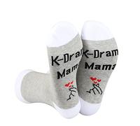 LEVLO Calzini coreani serie TV regalo K-Drama Mama 1 paio di calzini regalo per la festa della mamma, K-Drama Mama-GY, S-M