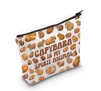 LEVLO Cute Capybara Cosmetic Makeup Bag Capybara Amante Regalo Capybara Is My Spirit Animal Toiletry Bag Capybara Proprietario Merchandise, Borsa Capybara, Borsa tote