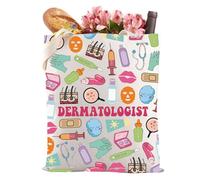 LEVLO Dermatologia Tote Bag Dermatologia Regali Per Medici Dermatologo Regalo di ringraziamento Derm Regalo a tema Cura della pelle Riutilizzabile Borsa della spesa, Dermatologo Tote Bag 3, large