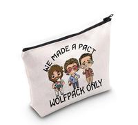 LEVLO Divertente borsa cosmetica per i postumi di una sbornia Phil & Stu & Alan Fan Gift We Made a Pact a Pact Wolf Pack Only Hangover Toiletry Bag Hangover Movie Merch, Wolfpack Only Bag, 0