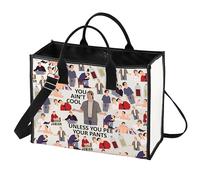 LEVLO Divertente trousse Madison con citazione di Adam Sandler, idea regalo "You Ain't Cool Unless You Pee Your Pants Make Up Zipper Pouch Bag per donne e ragazze, You Ain't Cool LT, trousse per