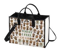 LEVLO Divertente trousse per cosmetici con motivo Flora Colossus ispirato agli amanti dei cartoni animati, regalo Today I Feel I Am Flora Colossus Makeup Pouch Bag con cerniera, Oggi mi sento LT