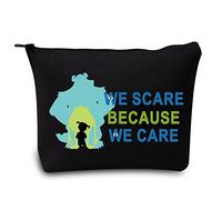 LEVLO Funny Monsters Movie Cosmetic Make Up Bag Mike Sully Boo Fans Gift We Spaventare Perché Care Makeup Zipper Pouch per donne e ragazze (We Spaventare Nero)