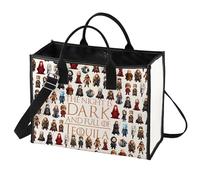 LEVLO Jon Snow - Trousse per cosmetici, motivo: Daenerys Targaryen, idea regalo per i fan di Nnight Is Dark And Full Terrors, con cerniera, La notte è oscura LT, Borsa per trucchi